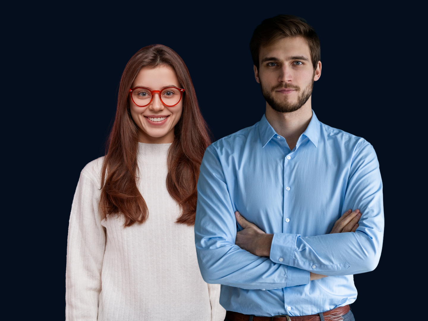 Dwóch ludzi. Kobieta i mężczyzna.